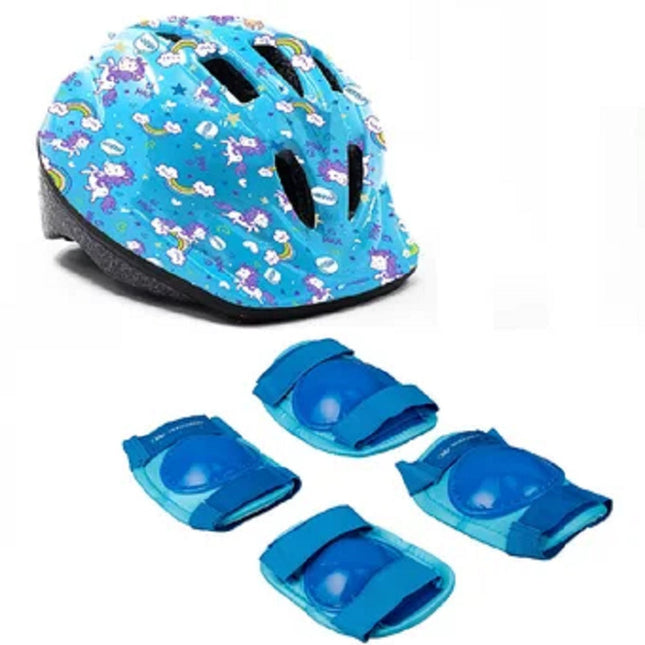 Casco Infantil CON CODERAS Y RODILLERAS Para Bici Windsor WINCS08 Unicornios