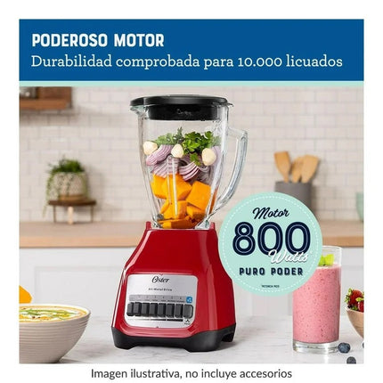 Combo Oster 2211084 4 Elementos, Licuadora, Cafetera, Batidora y Plancha Rojo