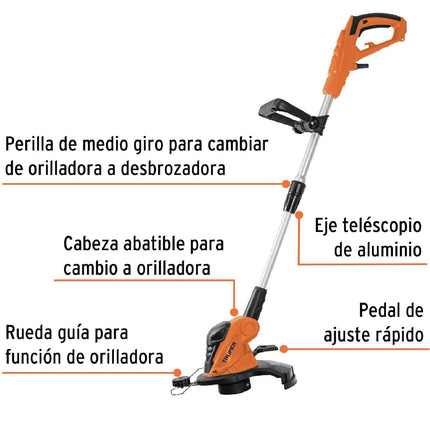 Desbrozadora eléctrica 550 W Mango D, 13" de Corte TRUPER DES-550
