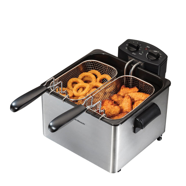 Freidora de Aceite Hamilton Beach 1800 W 4.7 L INOX
