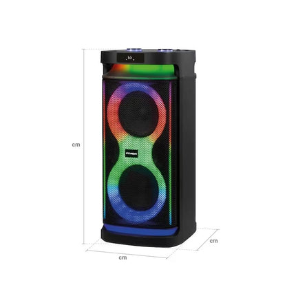 Bocina Portatil Hyundai HYSPBT22 150 W Bluetooth Retroiluminada Negra