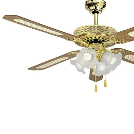 Ventilador de Techo Apolo A52AC5L4C D 52" Dorado