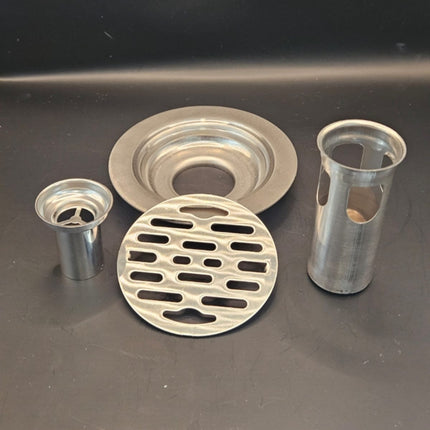 Coladera Floor Drain M-0211-12 C/Trampa de Agua 12X12 Bote Acero Inox