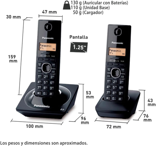 Panasonic KX-TG1712MEB Teléfono