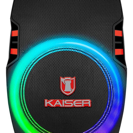 Bocina Kaiser KSE 1015MX/7515MX Micrófono Tripié 15 Pulgadas 40wrms Negro