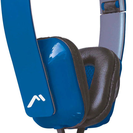 Audífonos Mitzu MH-5028BK Diadema Azul Plegables Aislantes