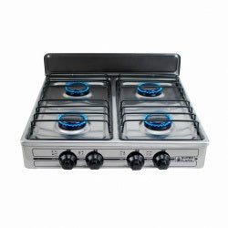 Parrilla de Gas Super Flama 4Q-TA, 4 Quemadores Acero Inoxidable