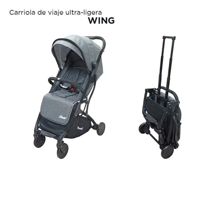 Carriola D´Bebe Wing Gris de Viaje practica y duradera