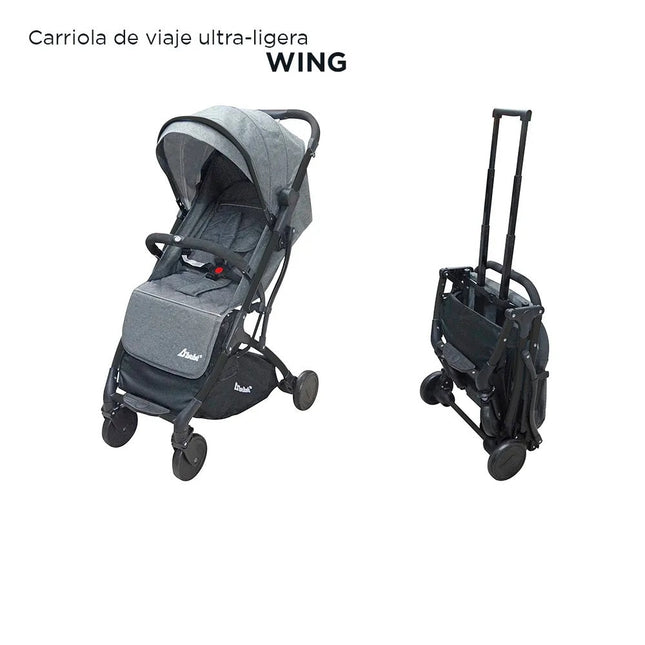 Carriola D´Bebe Wing Gris de Viaje practica y duradera