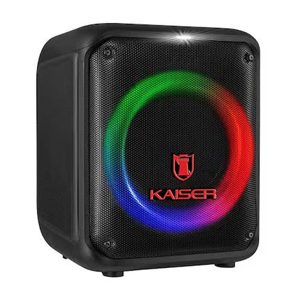 Bafle Kaiser KSB-4108 Recargable Cubo 8'' Tws Inalambrico 30w Negra