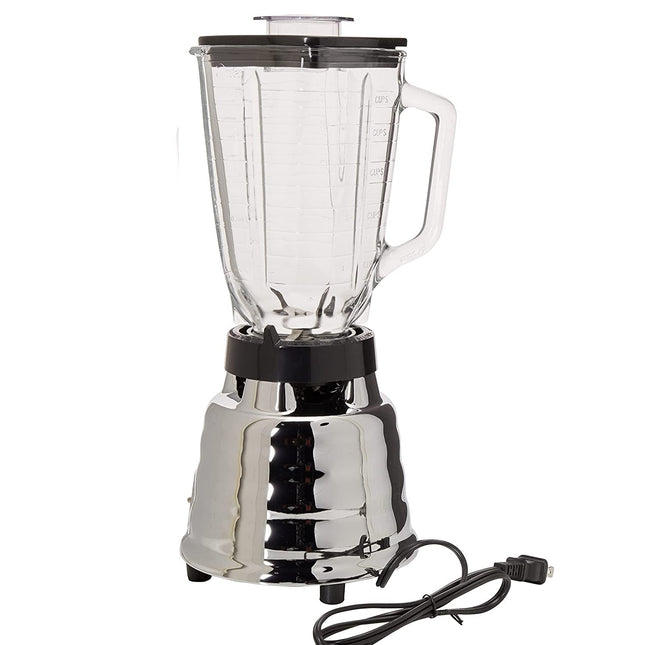 Licuadora Oster 450-10 cromada vaso de vidrio