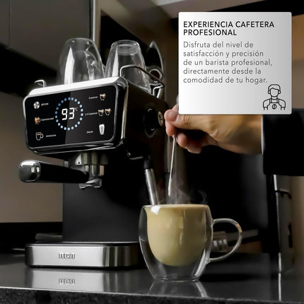 Cafetera RCA Profesional RC-CAF5, 2 en 1 para Café Molido y Cápsulas, Espumador 1.5L 5 Funciones