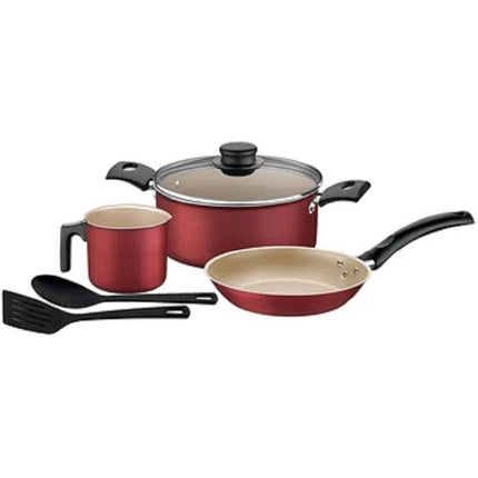 Batería de Cocina Tramontina 27899112 Turim Rojo 6 piezas