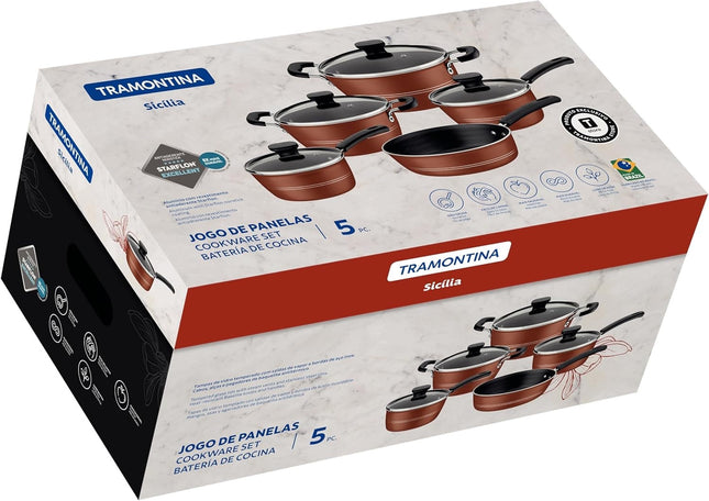 Batería de Cocina TRAMONTINA 27899280 Sicilia, de Aluminio