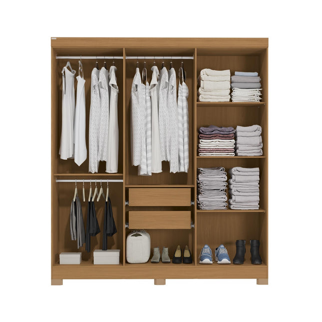 ROPERO KAPPESBERG CB01R590CNRO DE 205 X 180 X 47CM COLOR CANELA