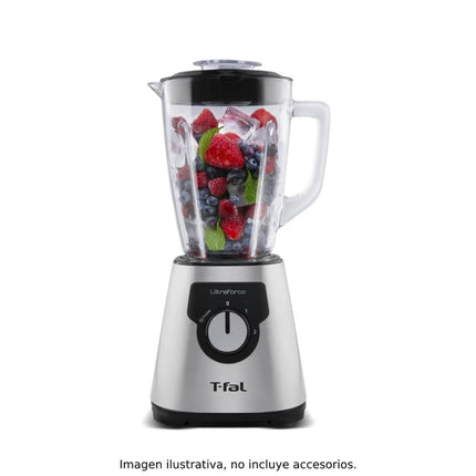 Licuadora T-Fal Ultraforce 2 Vel Vaso de Vidrio LN322DMX Acero Inox