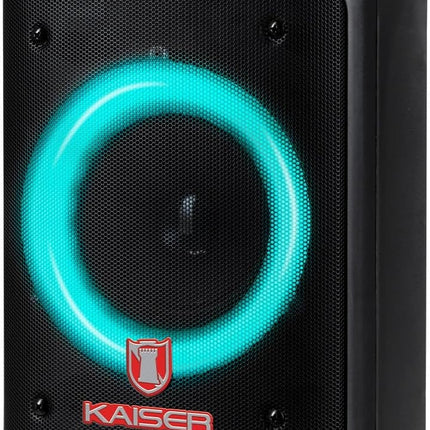 Bafle Profesional Kaiser KSW-7002 Recargable de 4” y 3000W PMPO con Bluetooth, Radio FM y Luces LED