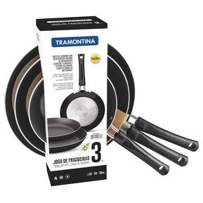 Juego De Sartenes Tramontina 20199/007 Aluminio 3 Piezas Negro