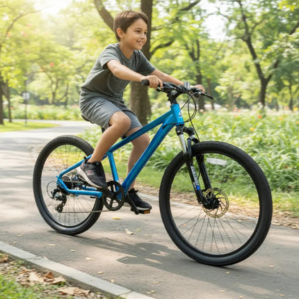 Bicicleta Alubike 24 Sierra 8 Velocidades De Aluminio - Unico Azul M