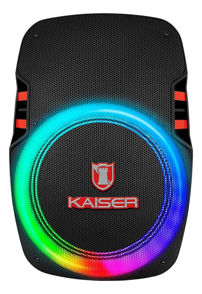 Bocina Kaiser KSE 1015MX/7515MX Micrófono Tripié 15 Pulgadas 40wrms Negro