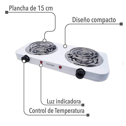 Parrilla Eléctrica MAYWARE  Doble HY2000A