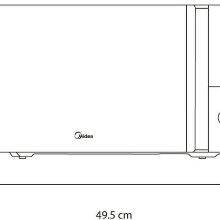 Horno de Microondas Midea 1.1 Pies MMDT11S2MB Negro