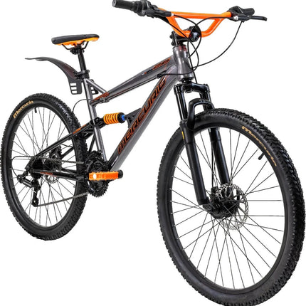 Mountain Bike Mercurio Doble Susp Kaizer Dh R26 21v Shimano Plateado 26 "