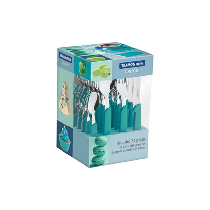 Juego de Cubiertos Tramontina 23499025 Carmel 24 Piezas Turquesa