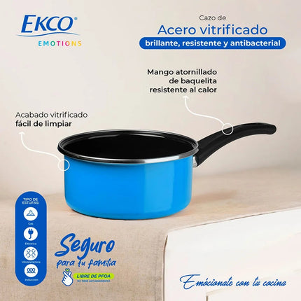 Cazo Ekco CAZO EMO16AZ Emotions 16 cm de Acero Azul