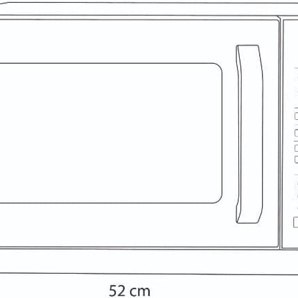 Horno de Microondas Midea MMDX11S2BW 1.1 Pies Cúbicos 31L Talent Negro y Blanco
