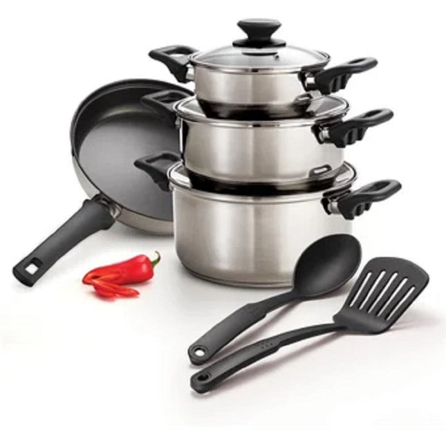 Batería de Cocina Tramontina sirve tambien en INDUCCION 9p Acero Inox