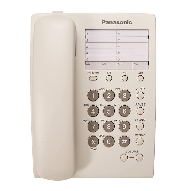 Telefono Panasonic KX-TS550MEW Alambrico Blanco 13 Memoria