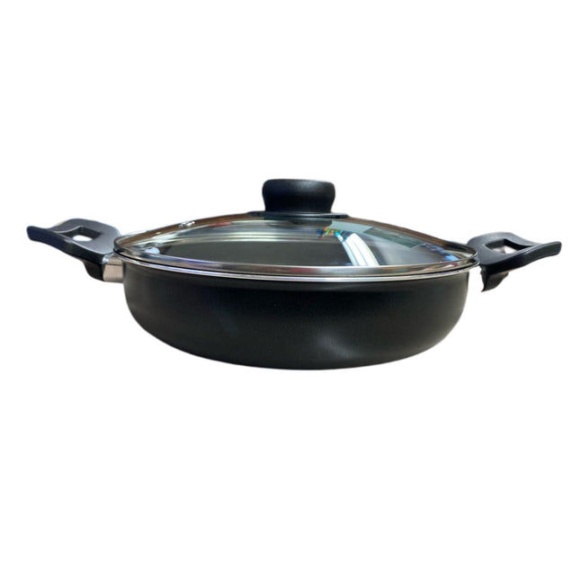 Arrocera Tramontina 80112065 con Tapa Lazio 24cm Negra