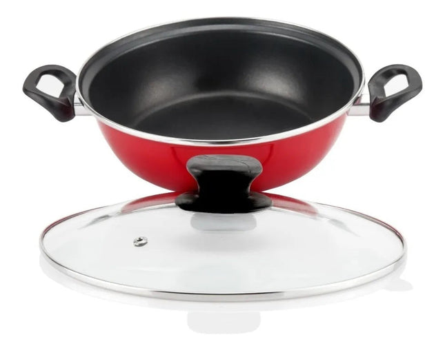 Arrocera Magefesa 01PVARCOR26 Coral 26Cm Tapa De Vidrio Plateado
