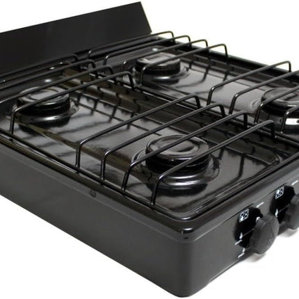 Super Flama 4Q-N Parrilla de Gas 4 Quemadores con Cubierta Porcelanizada Negro