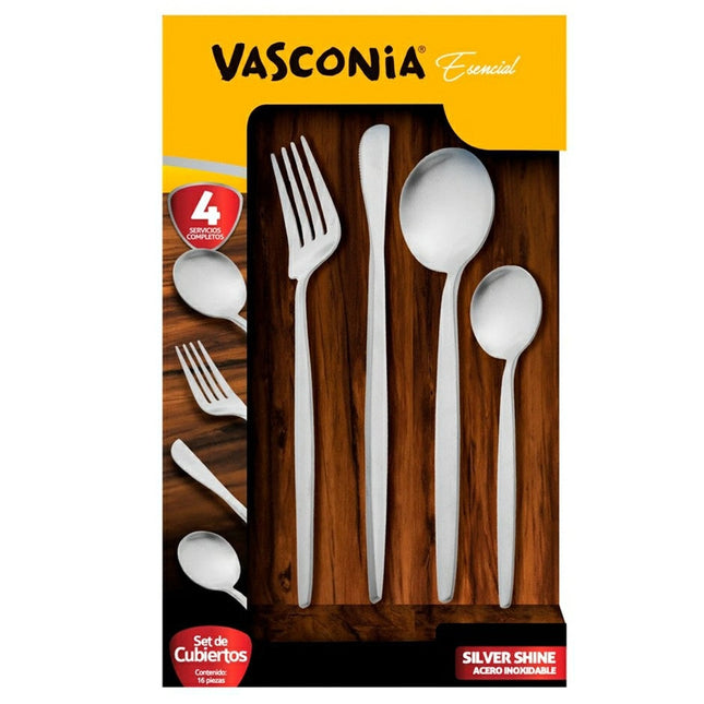 SET DE CUBIERTOS VASCONIA 16 PZAS 60001364 Plata