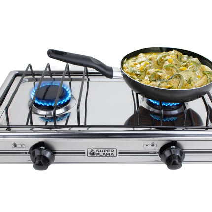 Parrilla de gas 2Q-TA de 2 quemadores