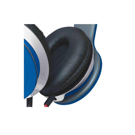 Audífonos Diadema Mitzu Mh-5026bl color Azul Plegables Aislantes
