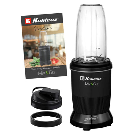 Combo Nutri Procesador Koblenz ENS DE BKM 800 1000w Mix & Go + Juego de 5 Sartenes 35808 Ekco De Aluminio