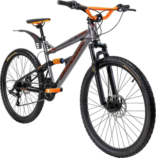 Mountain Bike Mercurio Doble Susp Kaizer Dh R26 21v Shimano Plateado 26 "