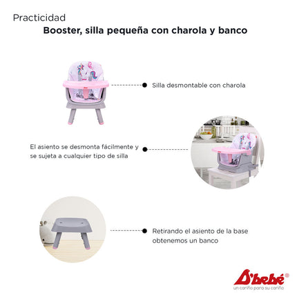 SILLA ALTA GROW WHIT ME 4 EN 1 ROSA