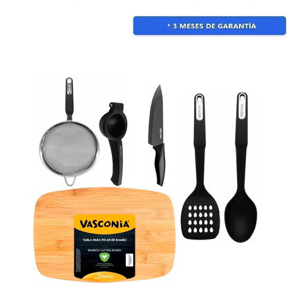 Set de Utensilios Vasconia 70010304 6 piezas Negro