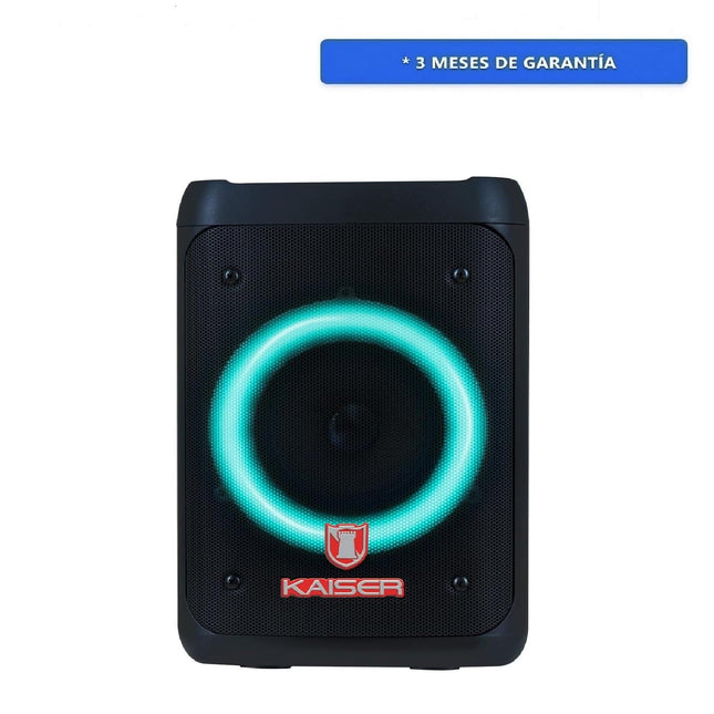 Bafle Profesional Kaiser KSW-7002 Recargable de 4” y 3000W PMPO con Bluetooth, Radio FM y Luces LED