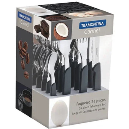 Juego de cubiertos Tramontina 23499021 Carmel Gris 24 piezas
