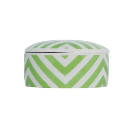 JOYERO DOMINIC DAV 6017 VERDE Y BLANCO 8.5X4.5 CM