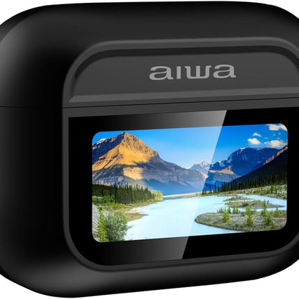 Audífonos AIWA AWTWSGPROB con Cancelación de Sonido Activa, Pantalla Táctil Negro