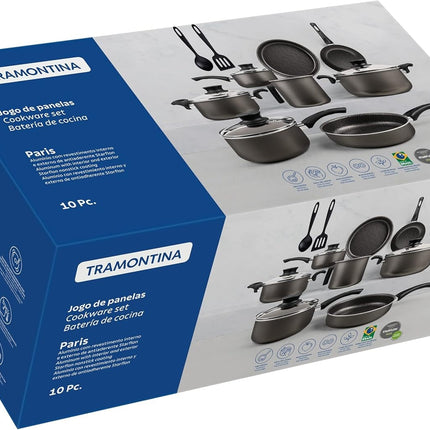 Combo Nutri Procesador Koblenz ENS DE BKM 800 1000w Mix & Go + Bateria Tramontina 28599622 10 PZ Paris