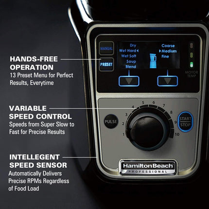 Licuadora Hamilton Beach 58770 DIGITAL 1400W INOX/Negro