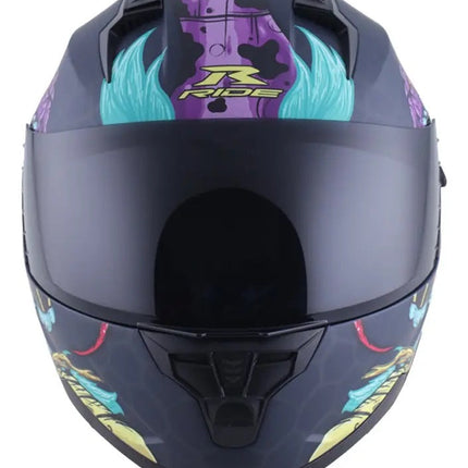 Casco Motociclista Integral Track Hr Beastic Ngo/ver L