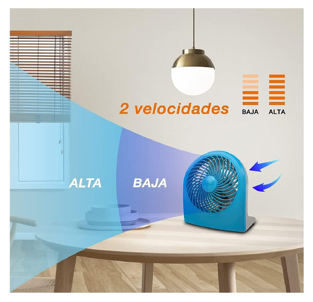 Ventilador Mytek 3199B de escritorio 9 pulgadas Azul